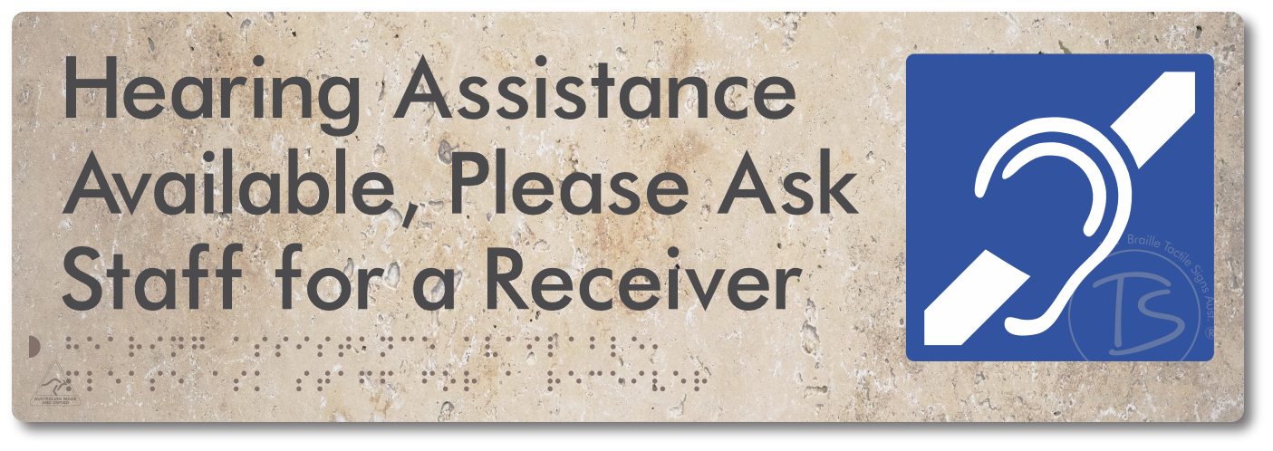 Hearing Assistance Available, Please Ask Staff for a Receiver