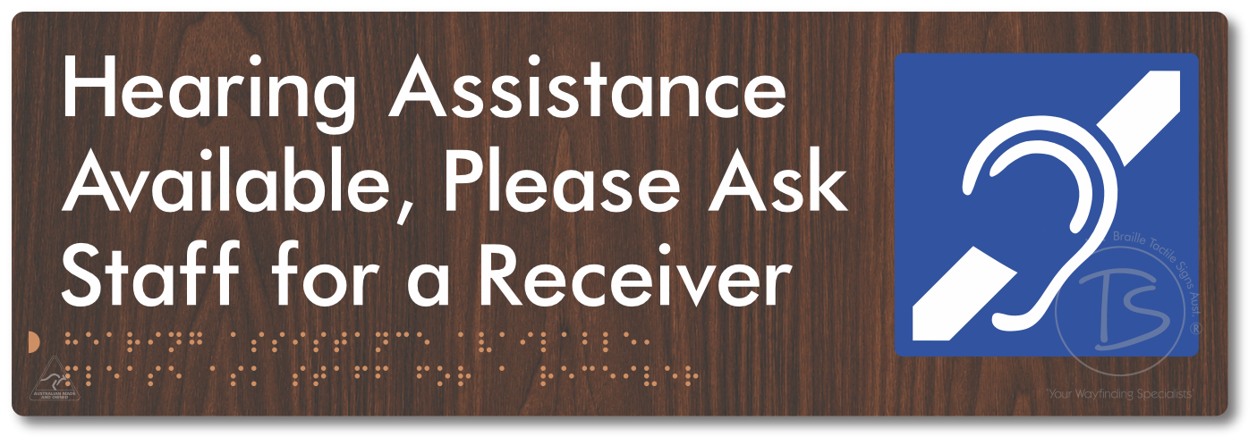 Hearing Assistance Available, Please Ask Staff for a Receiver