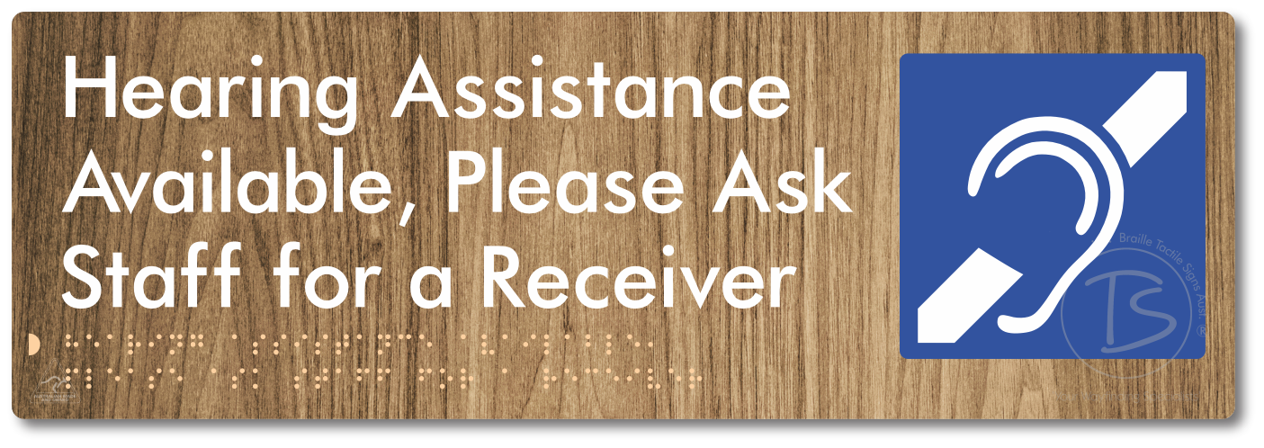 Hearing Assistance Available, Please Ask Staff for a Receiver