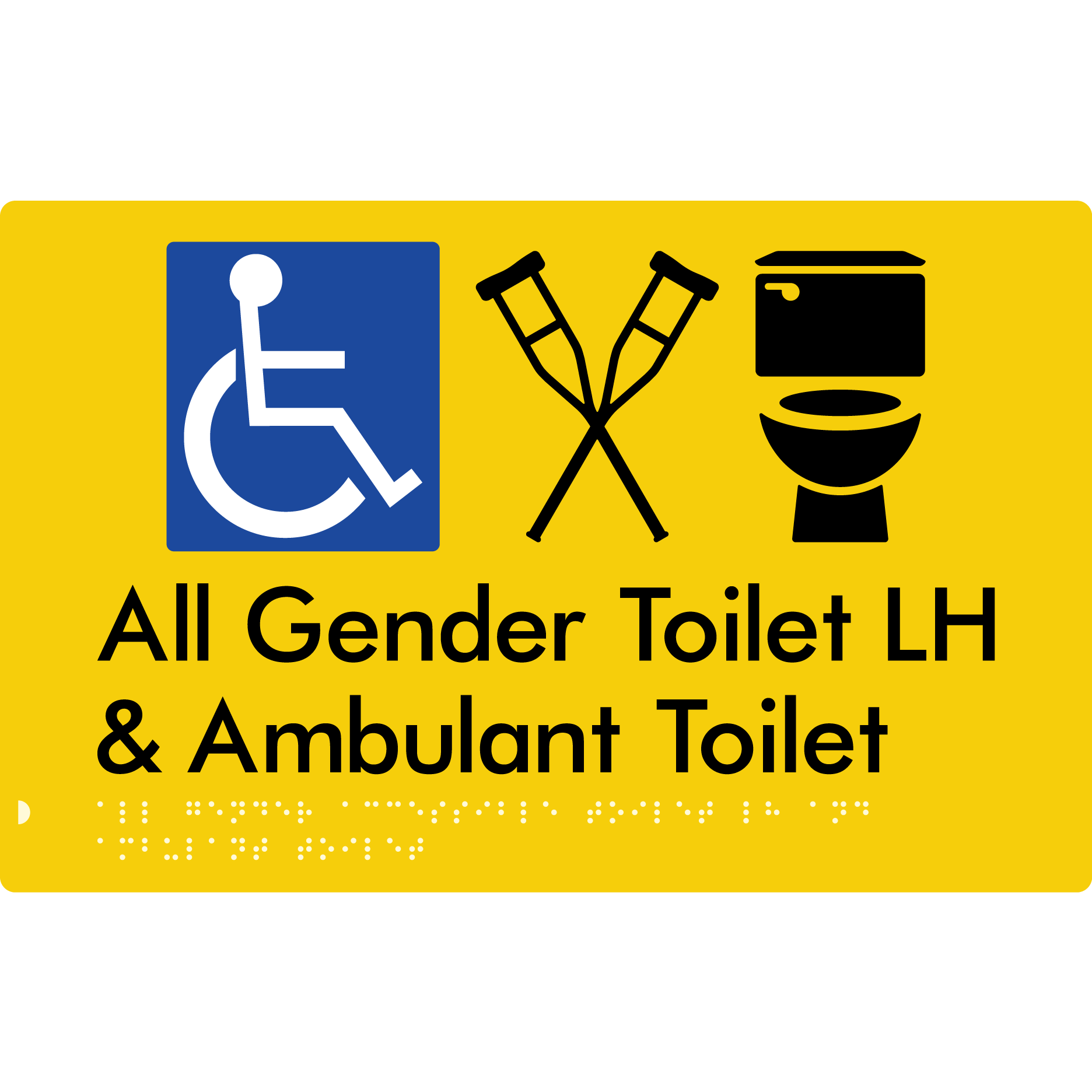 All Gender Accessible Toilet LH or RH & Ambulant Toilet