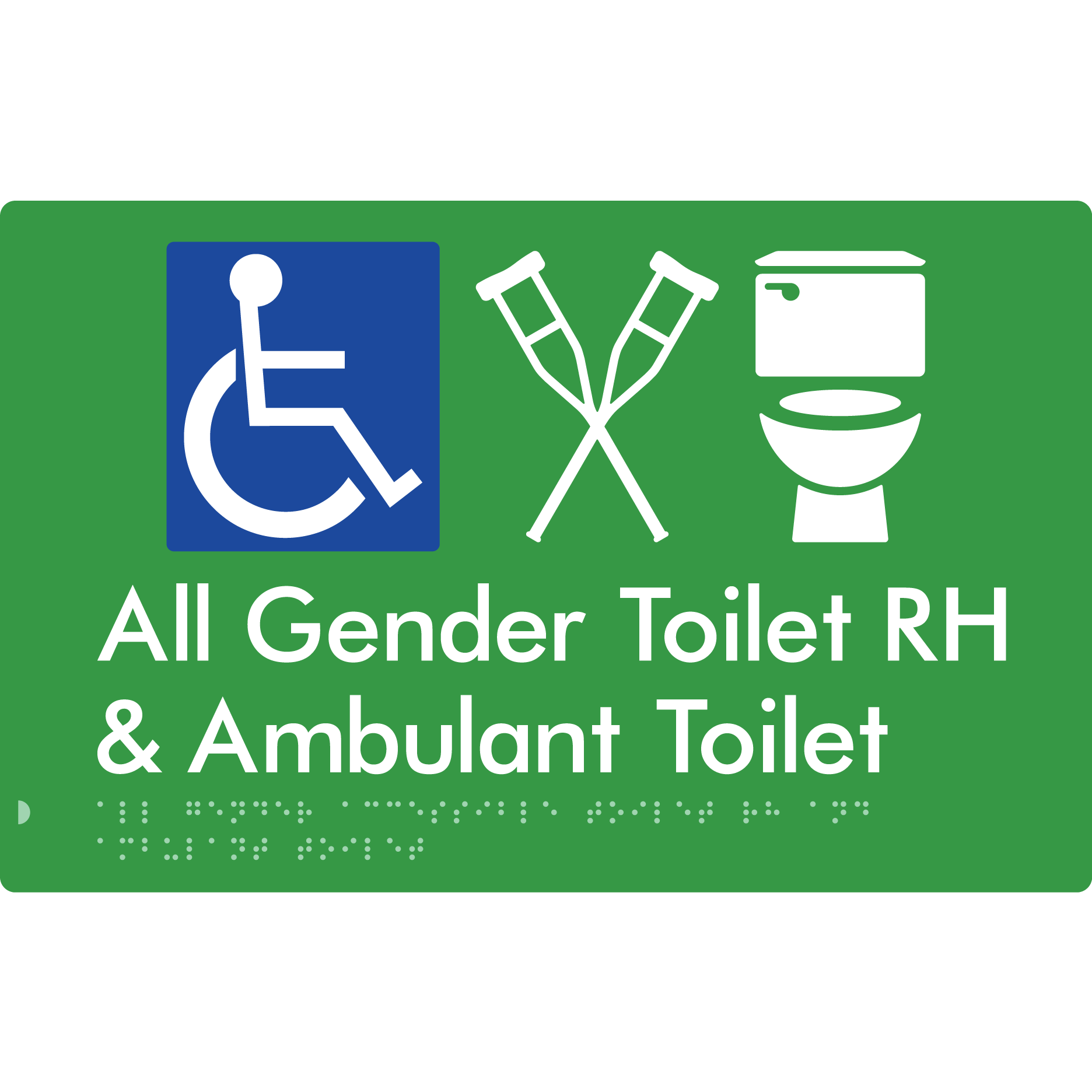 All Gender Accessible Toilet LH or RH & Ambulant Toilet