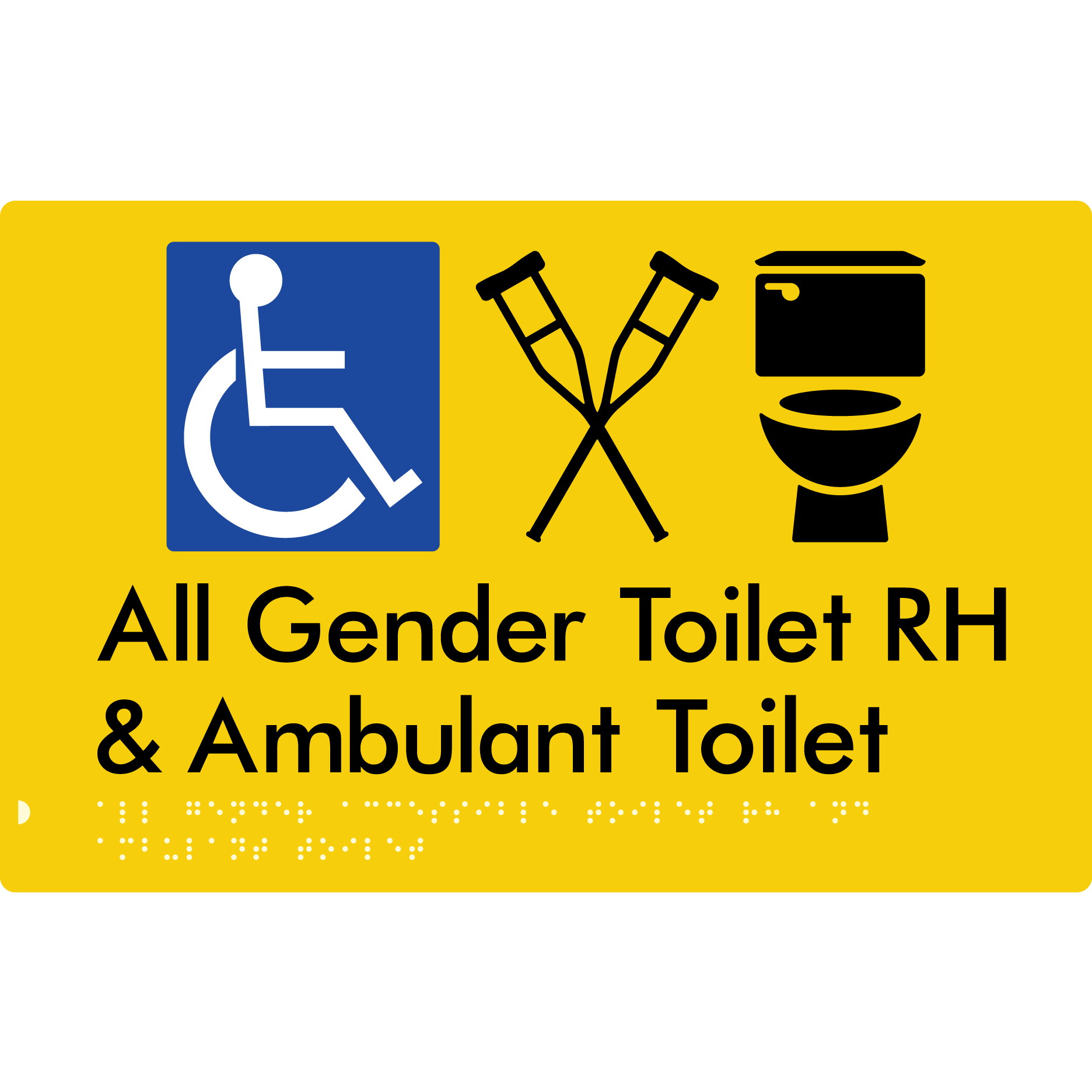 All Gender Accessible Toilet LH or RH & Ambulant Toilet