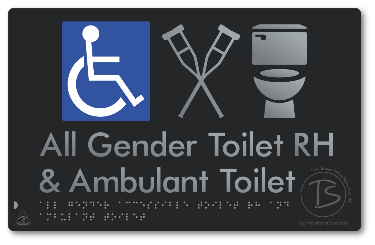 All Gender Accessible Toilet LH or RH & Ambulant Toilet