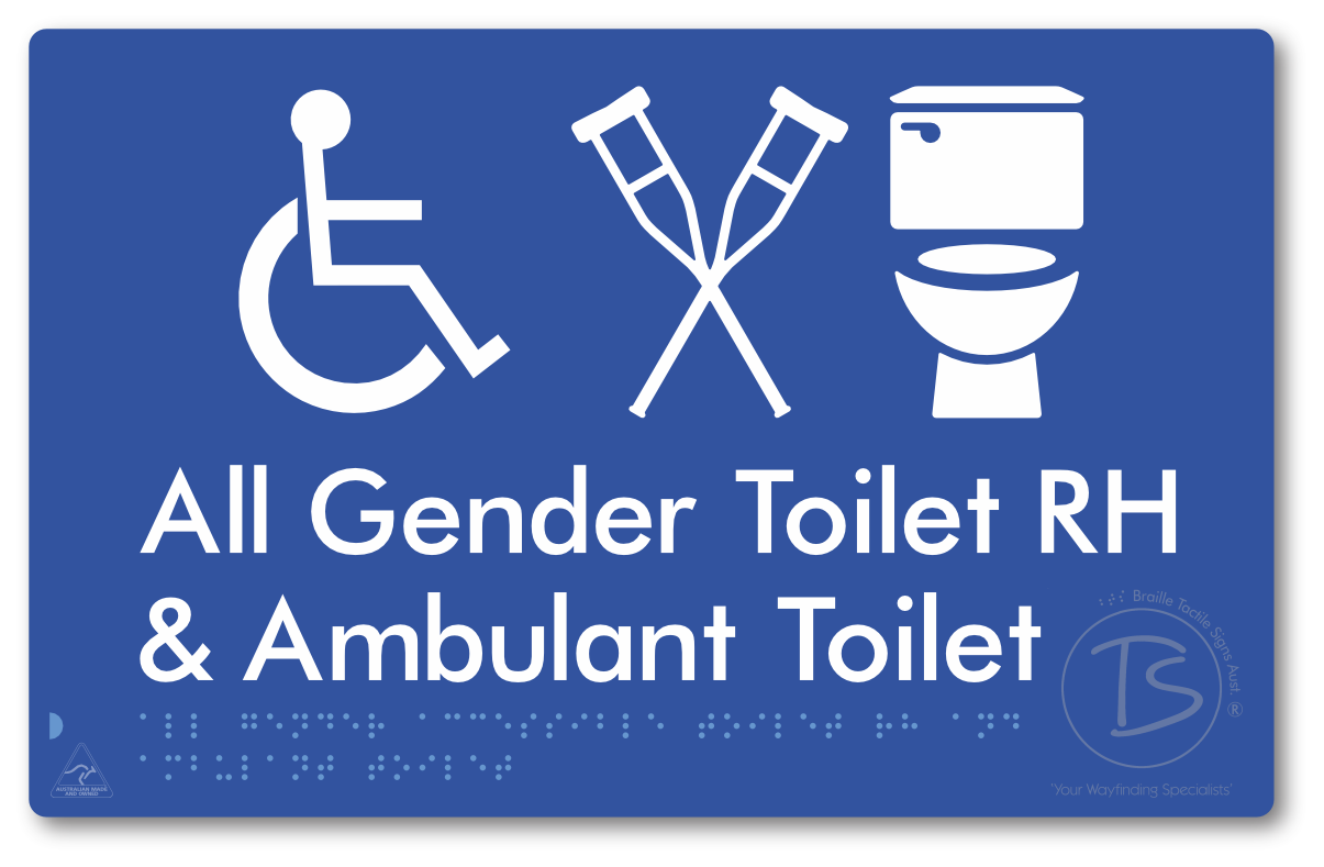 All Gender Accessible Toilet LH or RH & Ambulant Toilet
