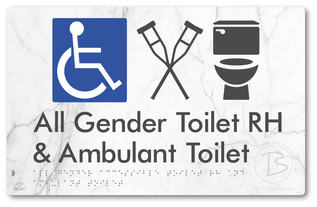 All Gender Accessible Toilet LH or RH & Ambulant Toilet