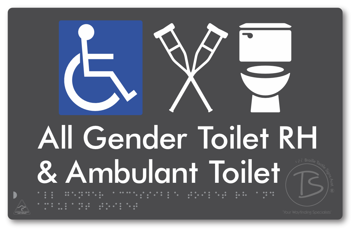 All Gender Accessible Toilet LH or RH & Ambulant Toilet
