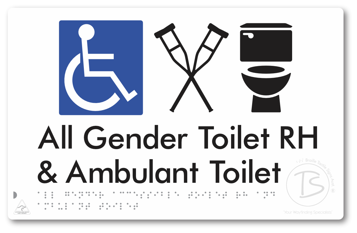 All Gender Accessible Toilet LH or RH & Ambulant Toilet