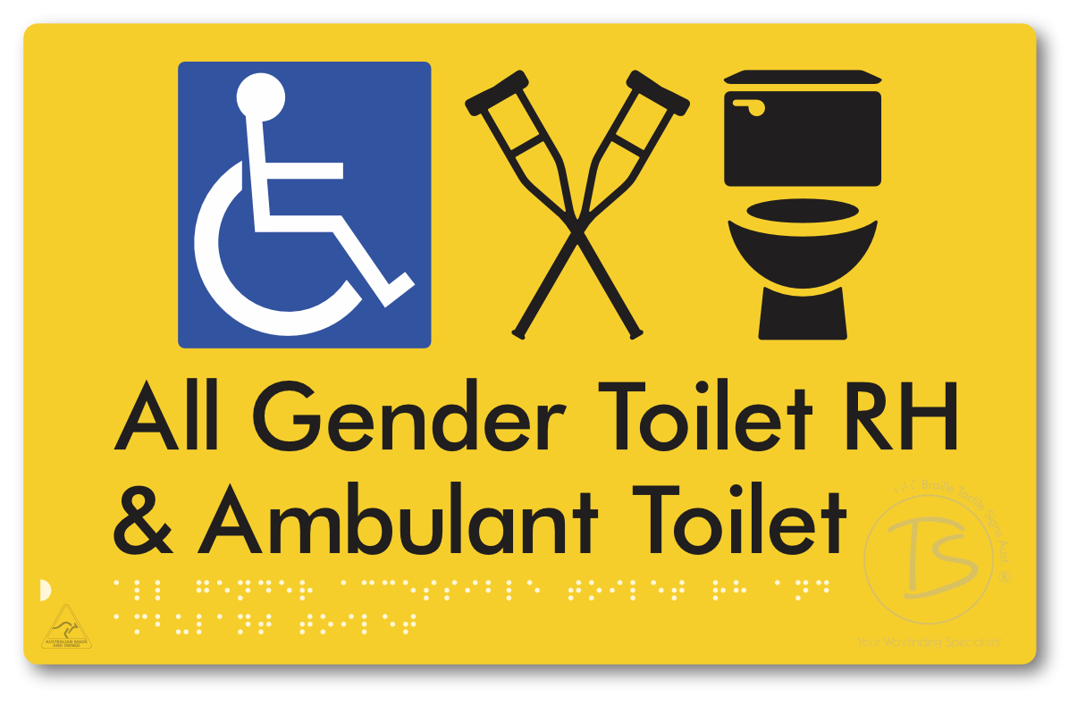 All Gender Accessible Toilet LH or RH & Ambulant Toilet
