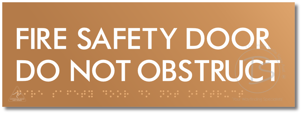 FIRE SAFETY DOOR DO NOT OBSTRUCT
