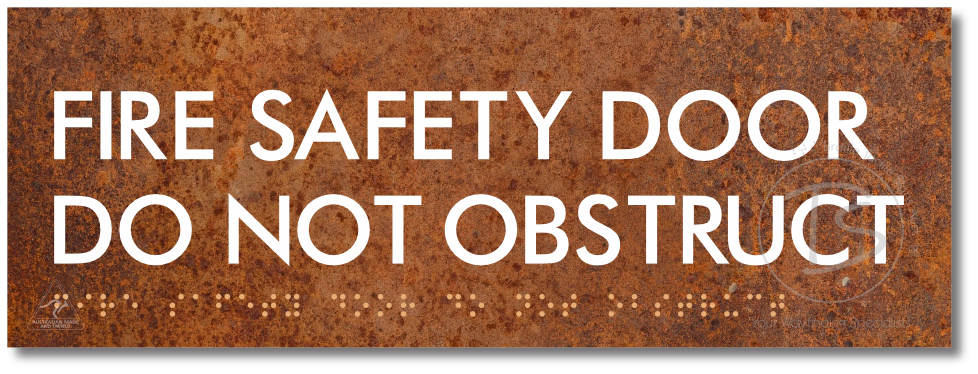 FIRE SAFETY DOOR DO NOT OBSTRUCT