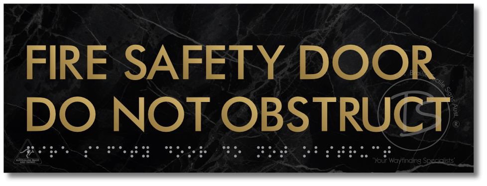 FIRE SAFETY DOOR DO NOT OBSTRUCT