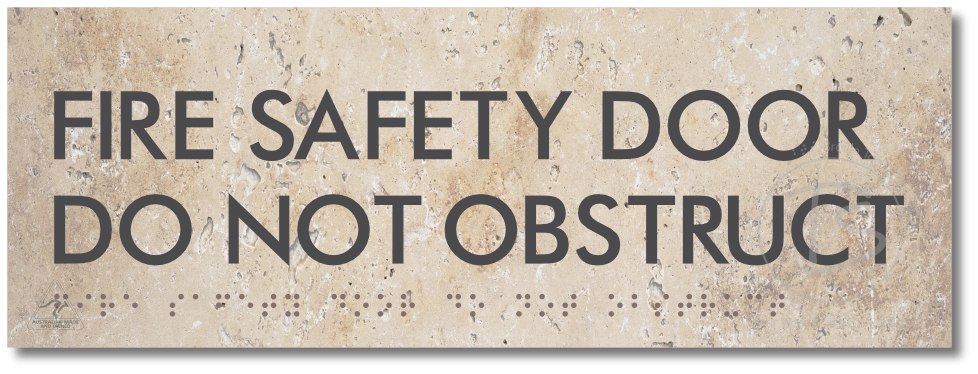 FIRE SAFETY DOOR DO NOT OBSTRUCT