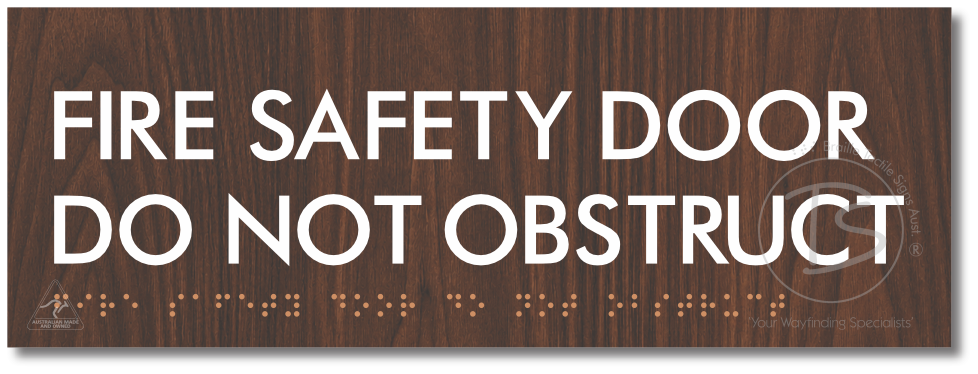 FIRE SAFETY DOOR DO NOT OBSTRUCT