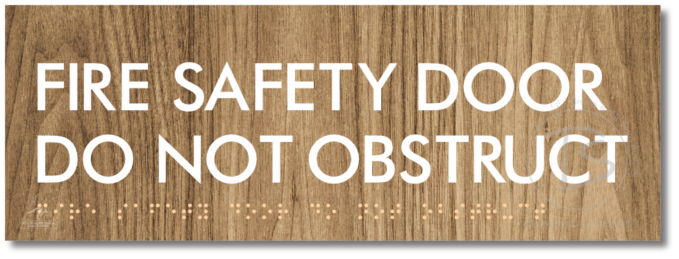 FIRE SAFETY DOOR DO NOT OBSTRUCT