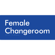 Female Change Room - Braille Tactile Signs Aust.