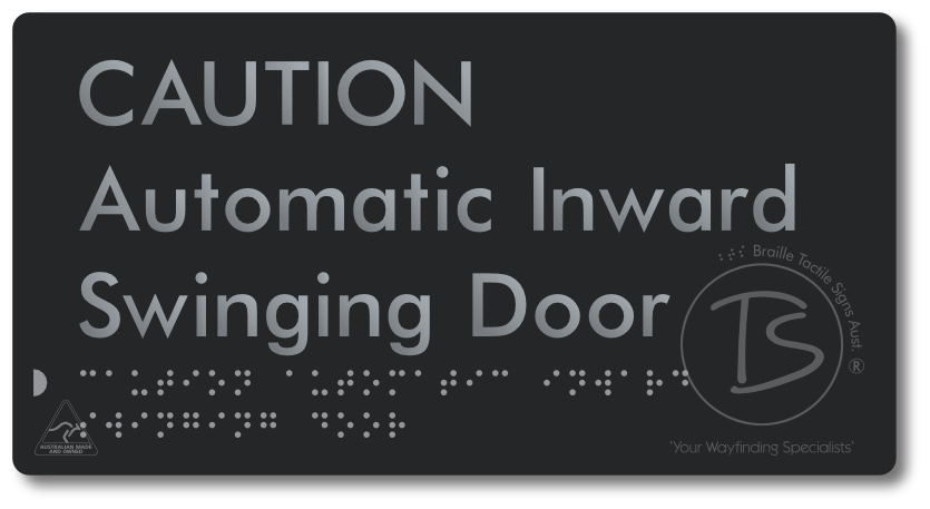 CAUTION Automatic Inward Swinging Door
