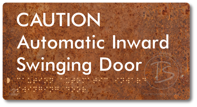 CAUTION Automatic Inward Swinging Door