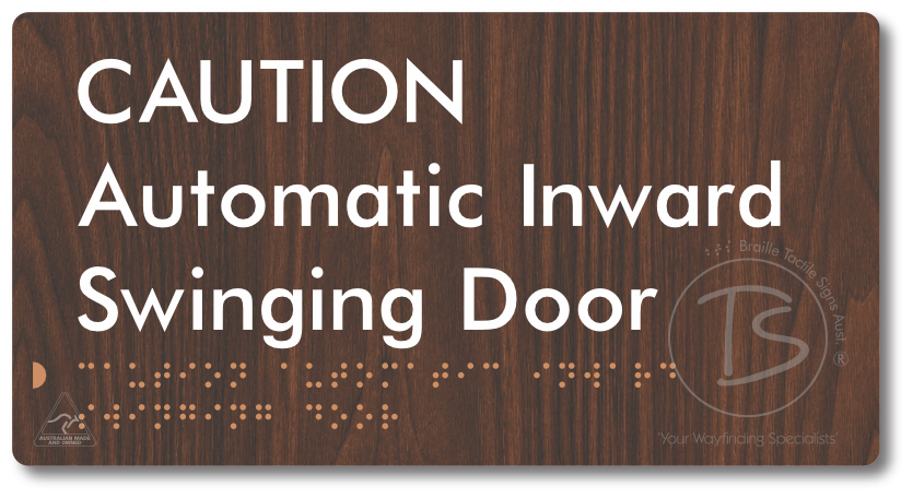 CAUTION Automatic Inward Swinging Door