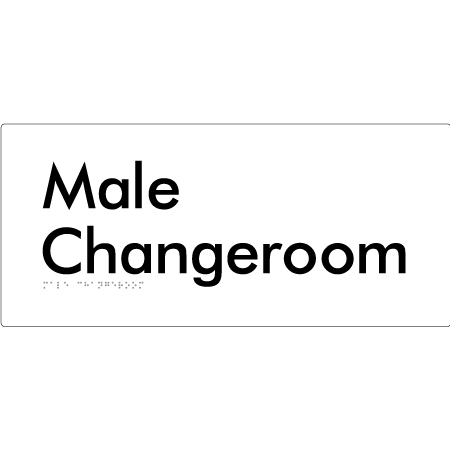 Male Changeroom - Braille Tactile Signs Aust.