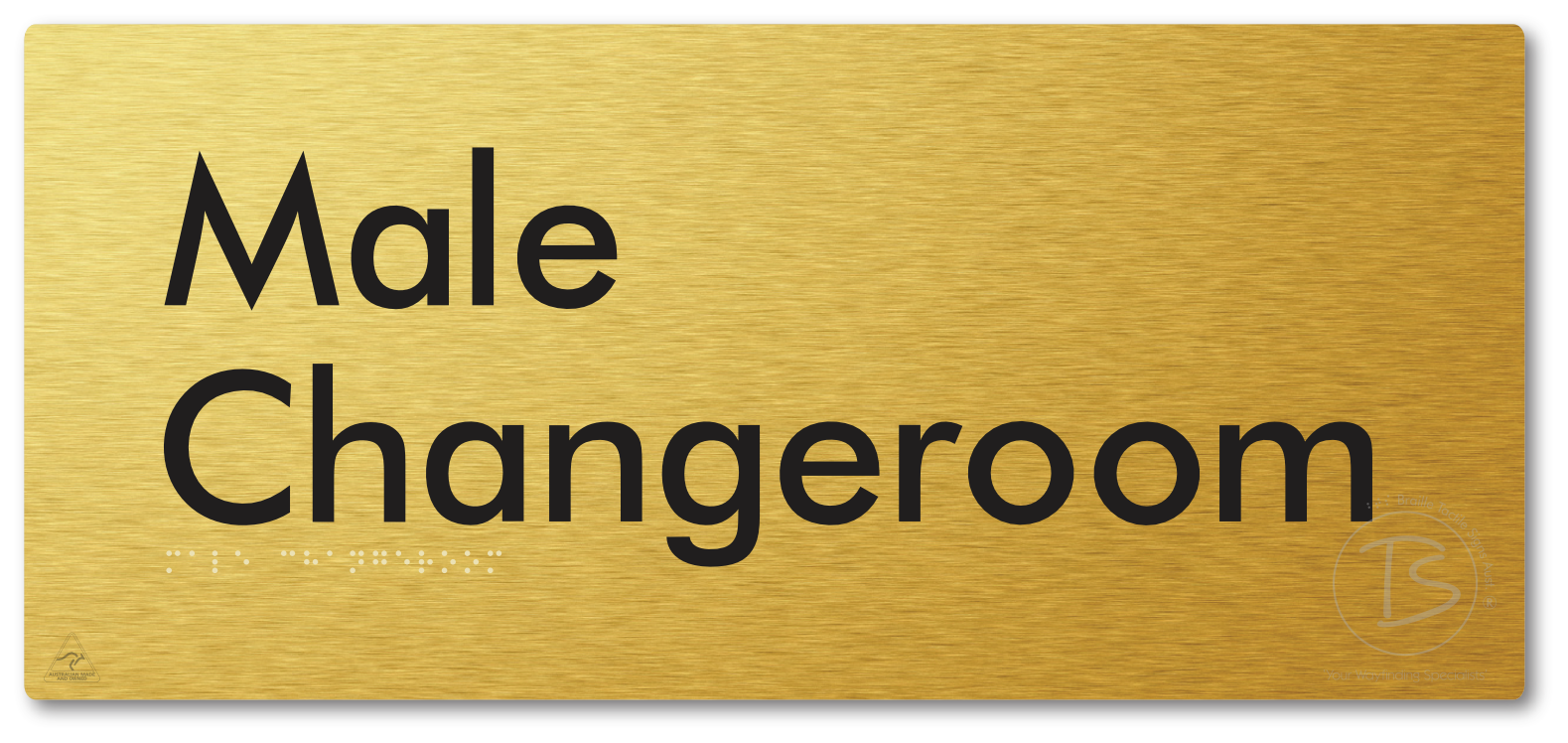 Male Changeroom - Braille Tactile Signs Aust.