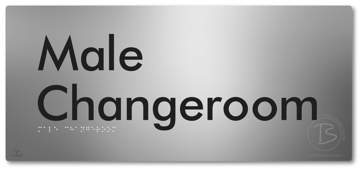Male Changeroom - Braille Tactile Signs Aust.
