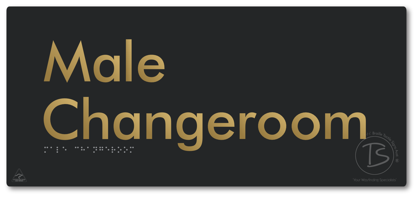 Male Changeroom - Braille Tactile Signs Aust.