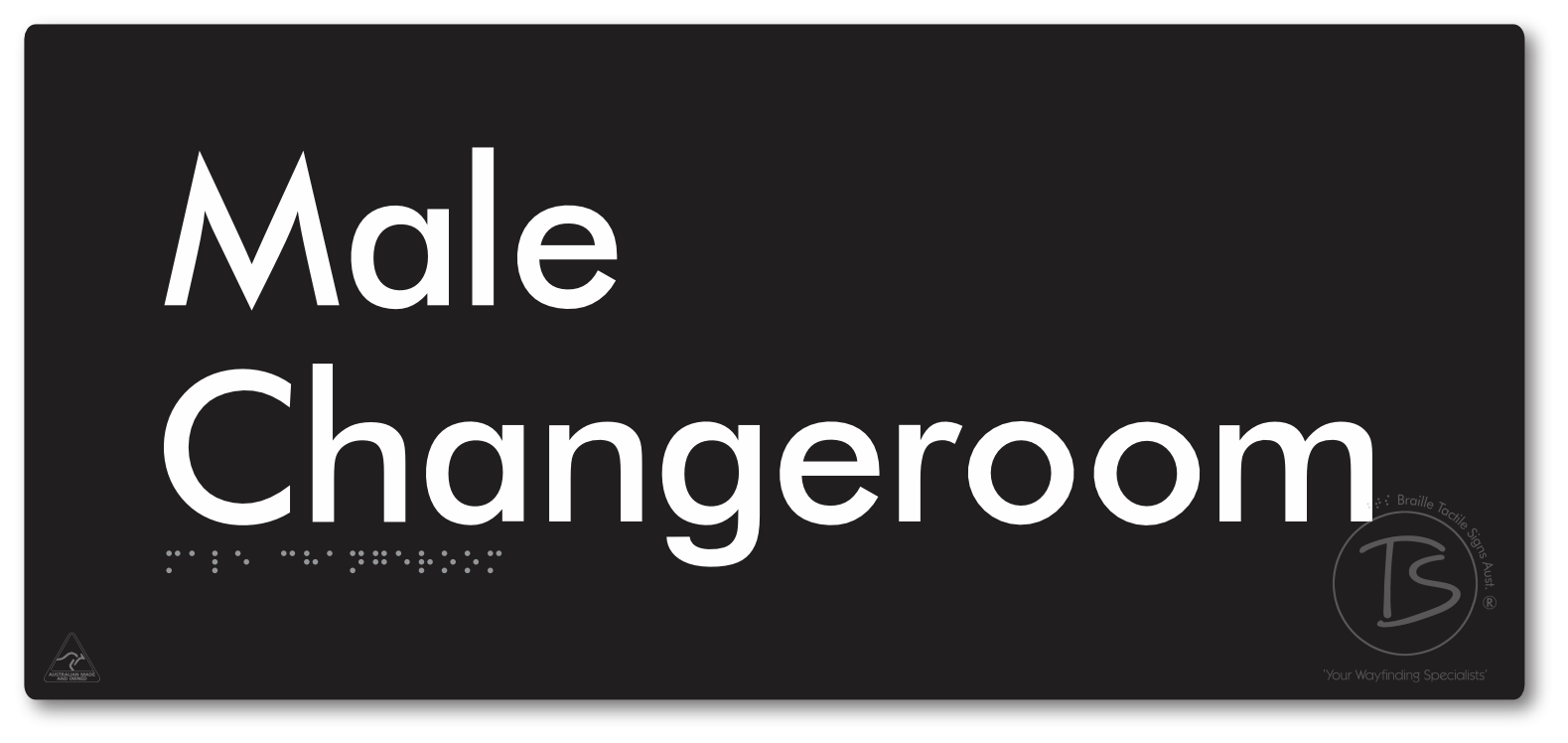 Male Changeroom - Braille Tactile Signs Aust.