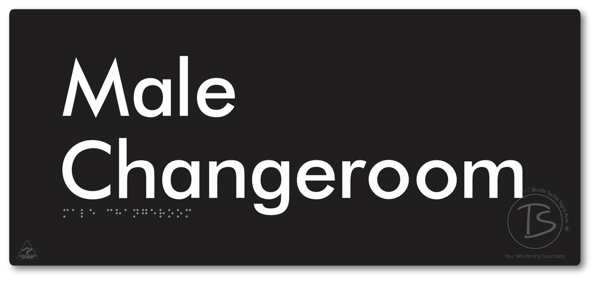 Male Changeroom - Braille Tactile Signs Aust.