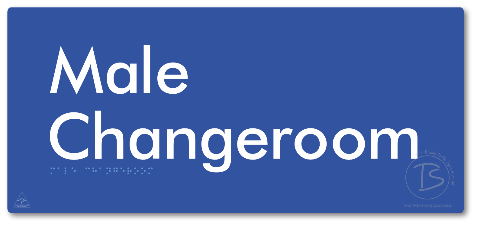 Male Changeroom - Braille Tactile Signs Aust.