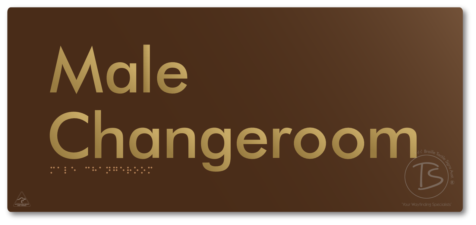 Male Changeroom - Braille Tactile Signs Aust.