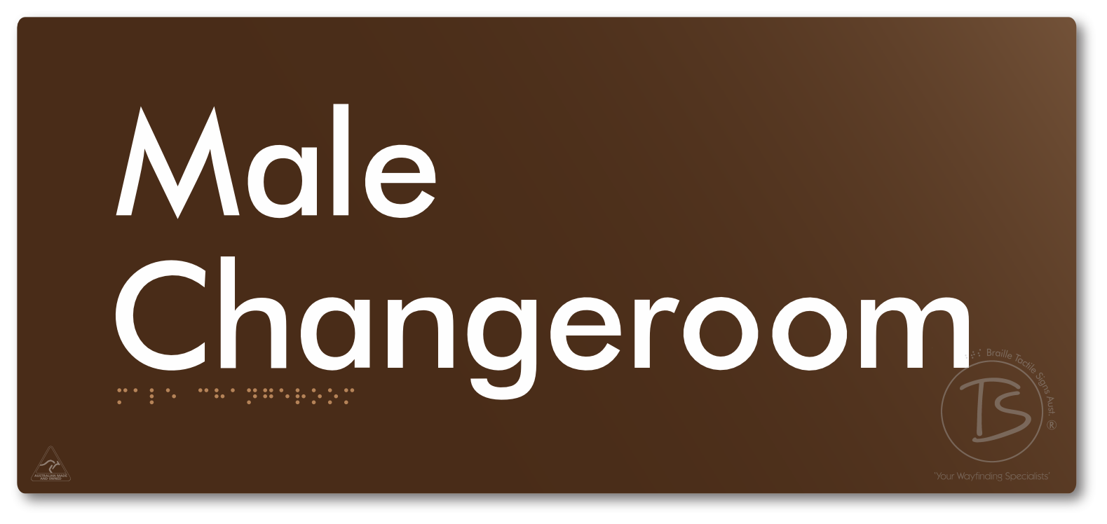 Male Changeroom - Braille Tactile Signs Aust.