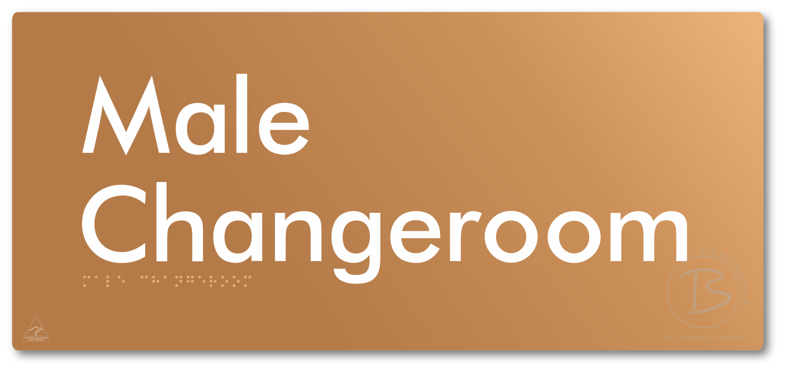 Male Changeroom - Braille Tactile Signs Aust.