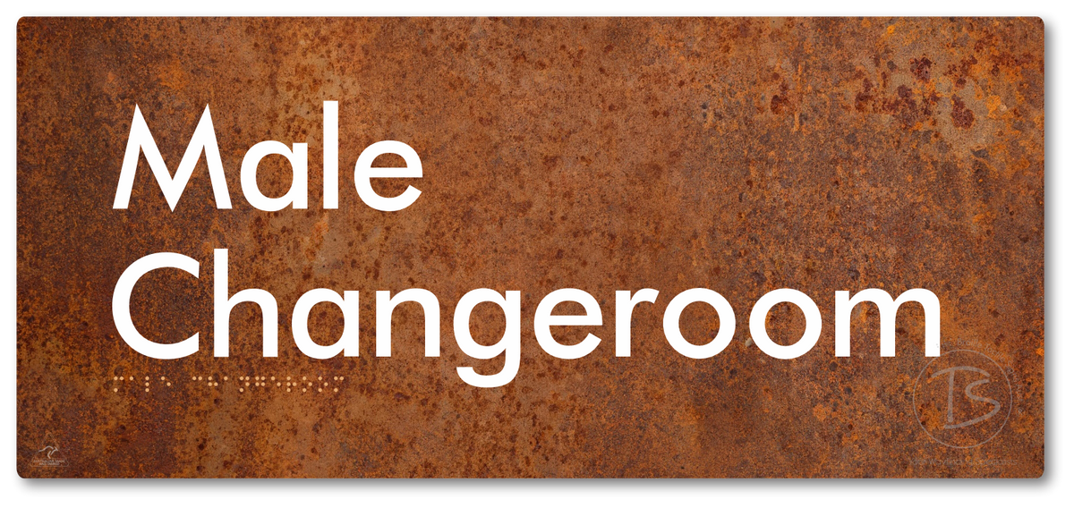 Male Changeroom - Braille Tactile Signs Aust.