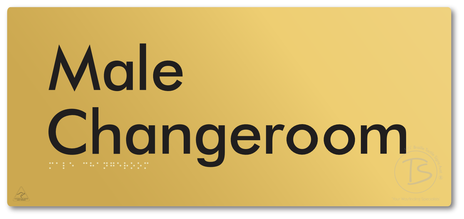 Male Changeroom - Braille Tactile Signs Aust.