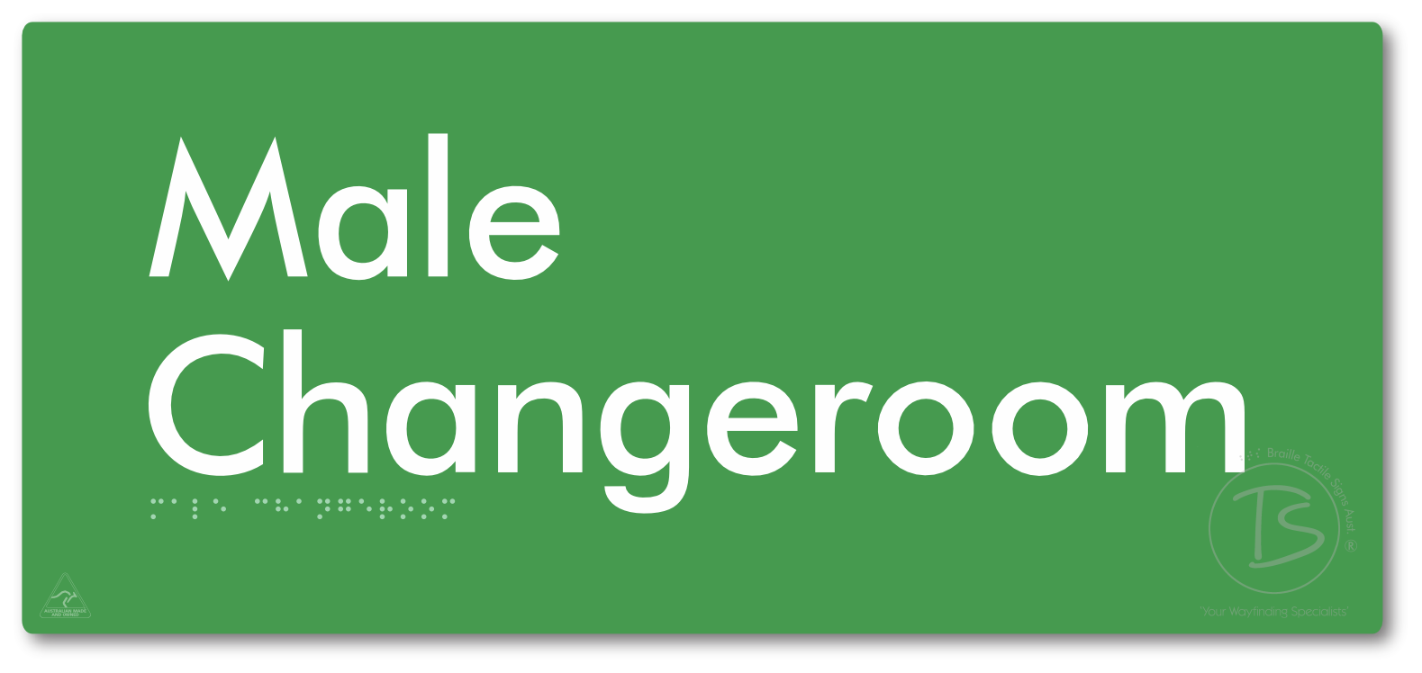 Male Changeroom - Braille Tactile Signs Aust.