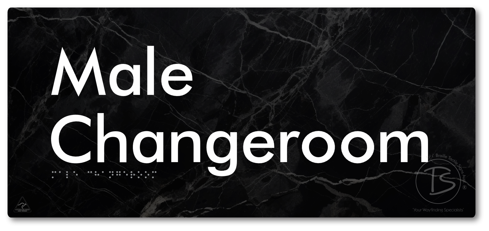 Male Changeroom - Braille Tactile Signs Aust.