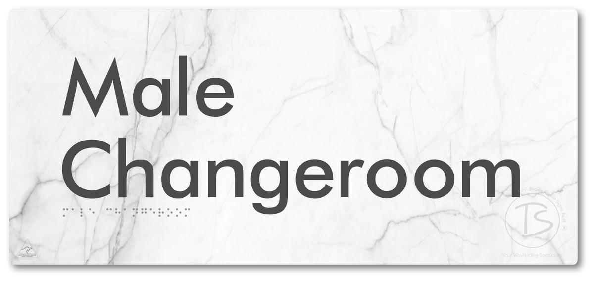 Male Changeroom - Braille Tactile Signs Aust.