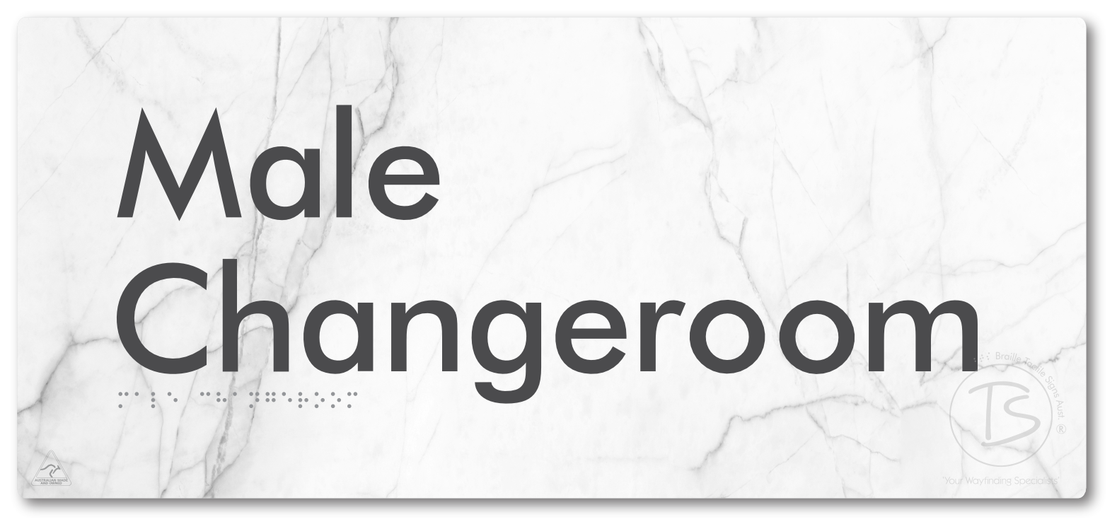 Male Changeroom - Braille Tactile Signs Aust.