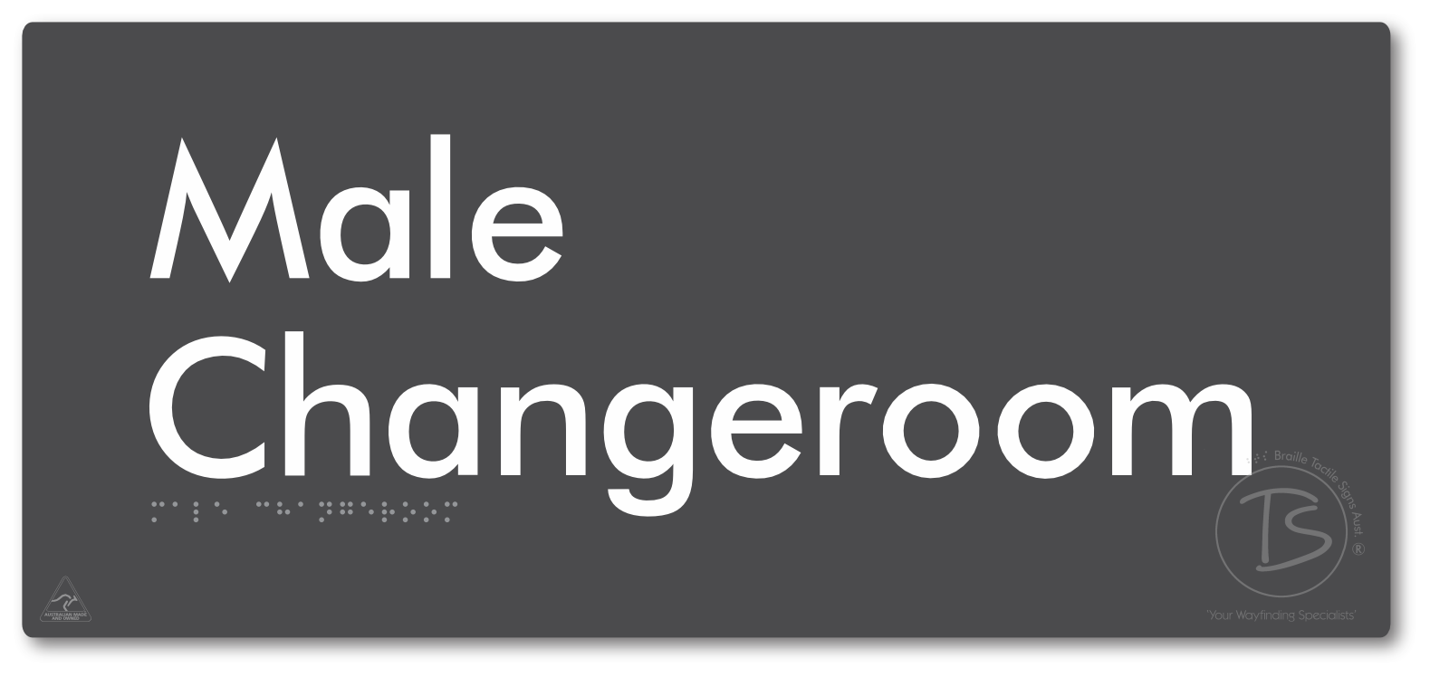 Male Changeroom - Braille Tactile Signs Aust.