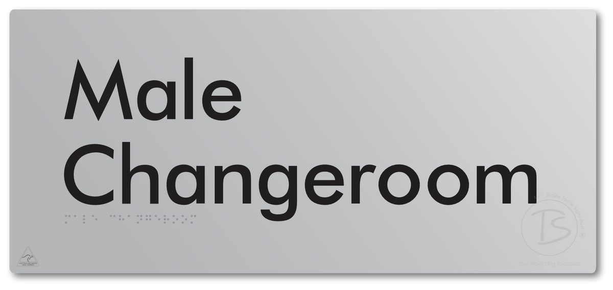 Male Changeroom - Braille Tactile Signs Aust.