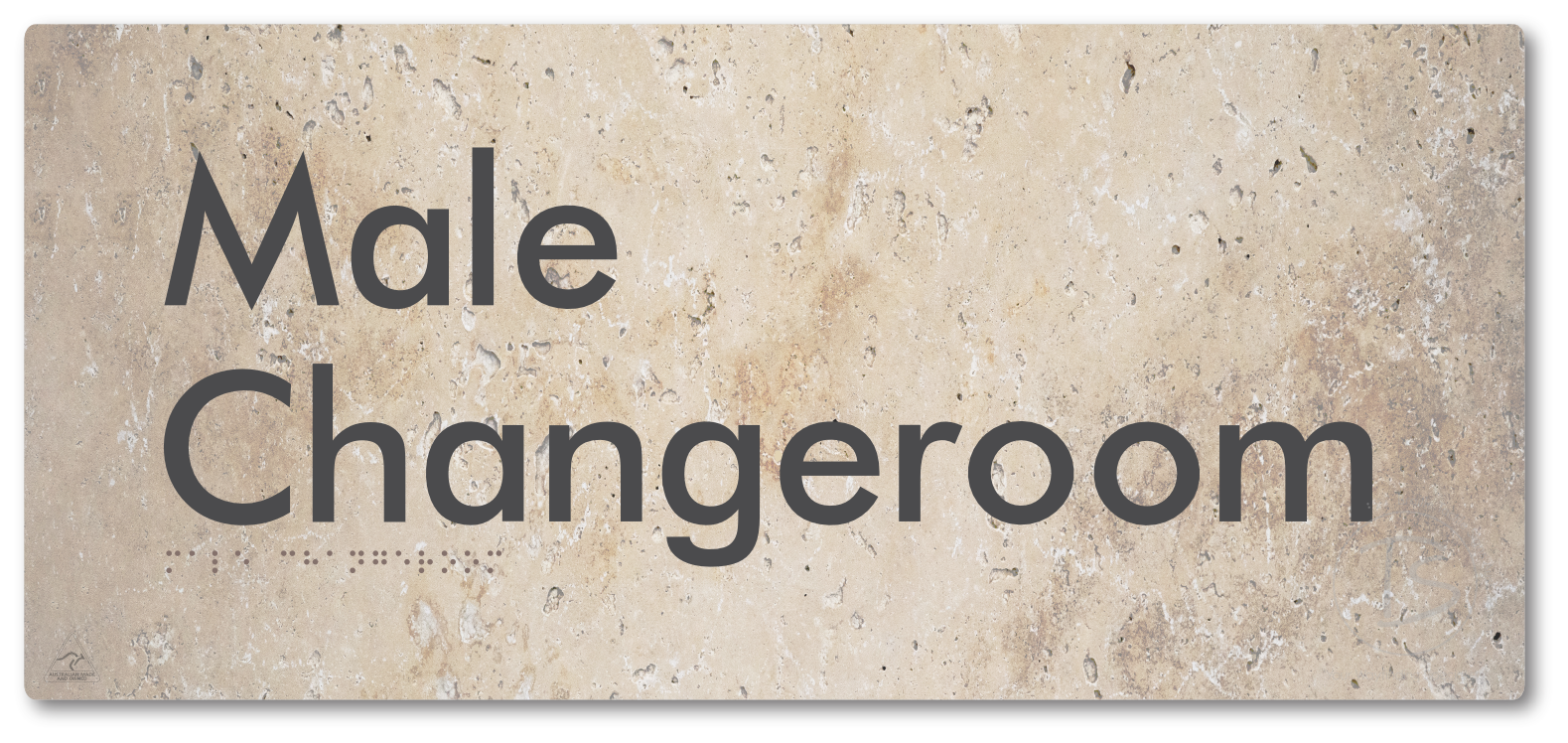 Male Changeroom - Braille Tactile Signs Aust.