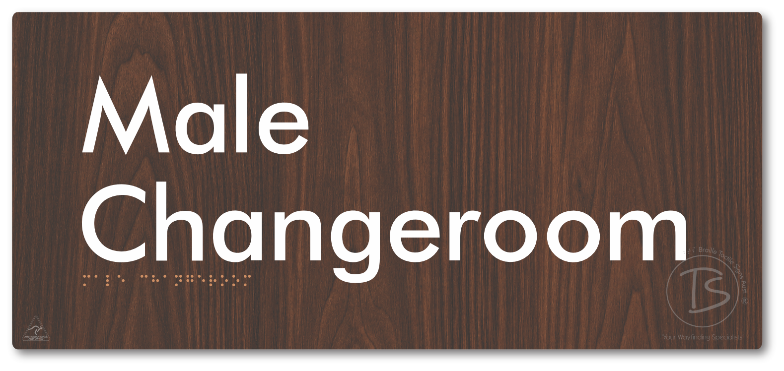 Male Changeroom - Braille Tactile Signs Aust.