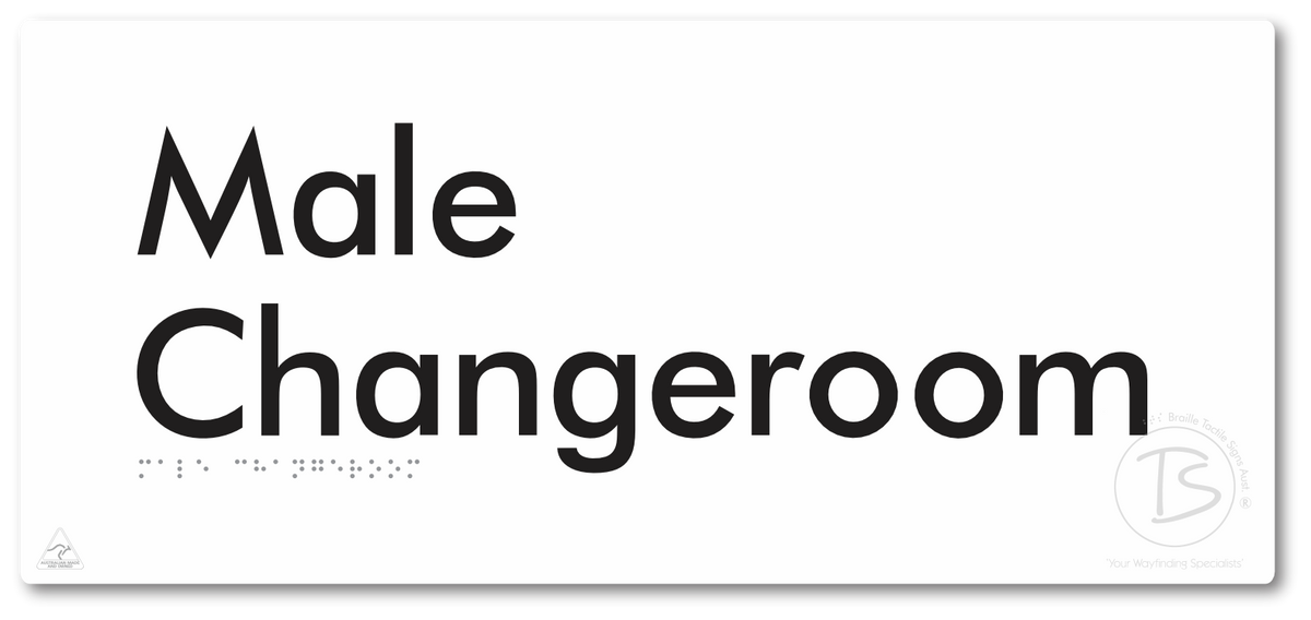 Male Changeroom - Braille Tactile Signs Aust.