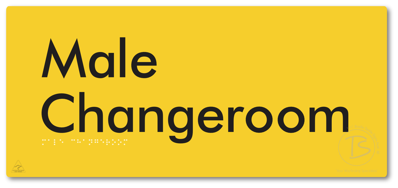 Male Changeroom - Braille Tactile Signs Aust.