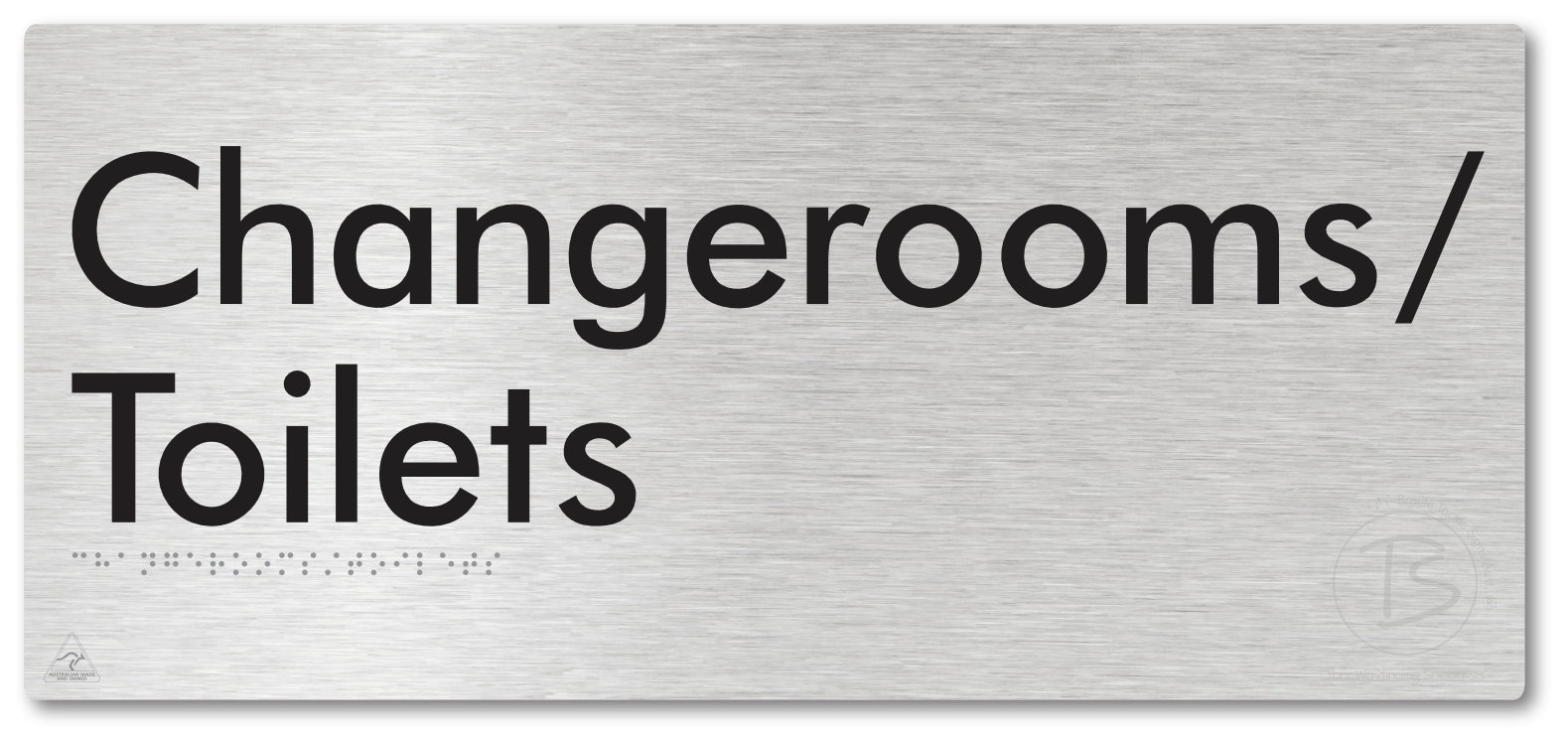 Changerooms/Toilets - Braille Tactile Signs Aust.