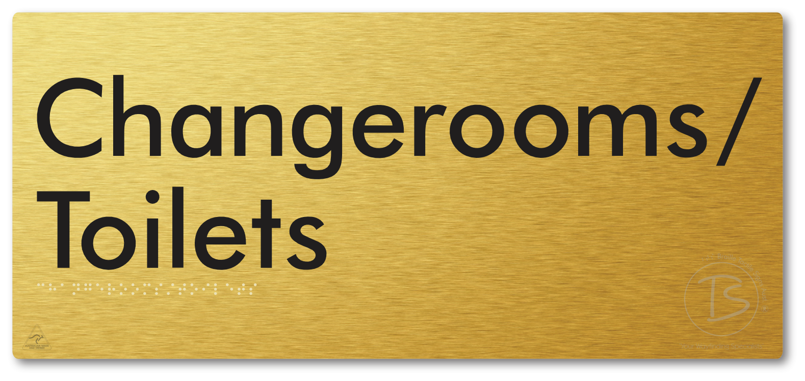 Changerooms/Toilets - Braille Tactile Signs Aust.