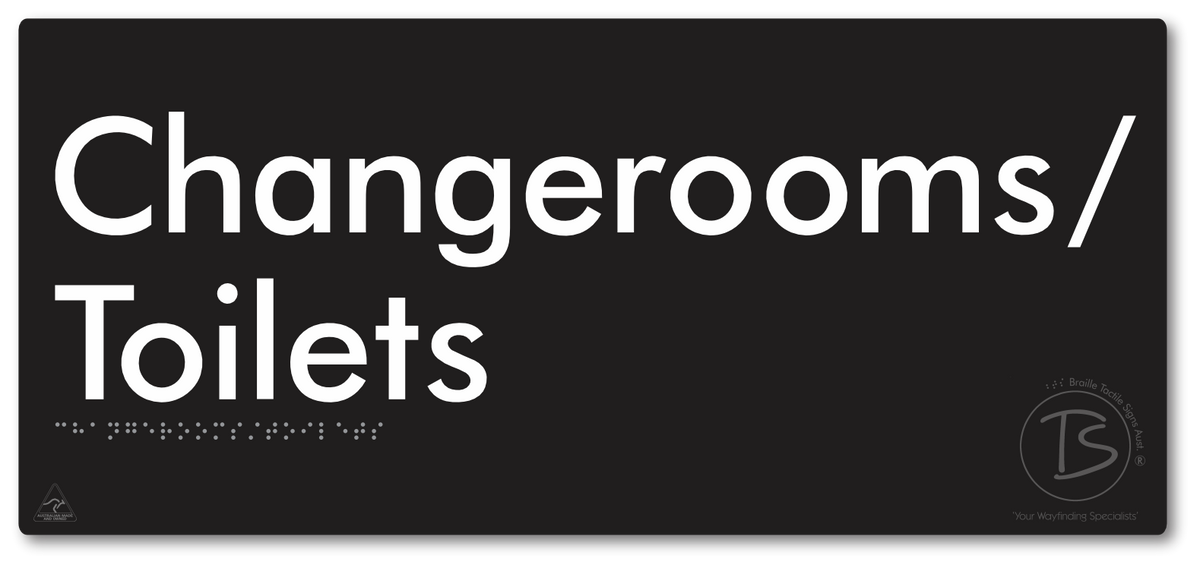 Changerooms/Toilets - Braille Tactile Signs Aust.