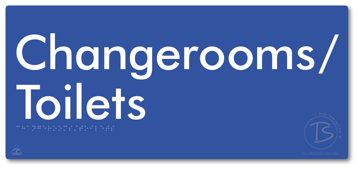 Changerooms/Toilets - Braille Tactile Signs Aust.