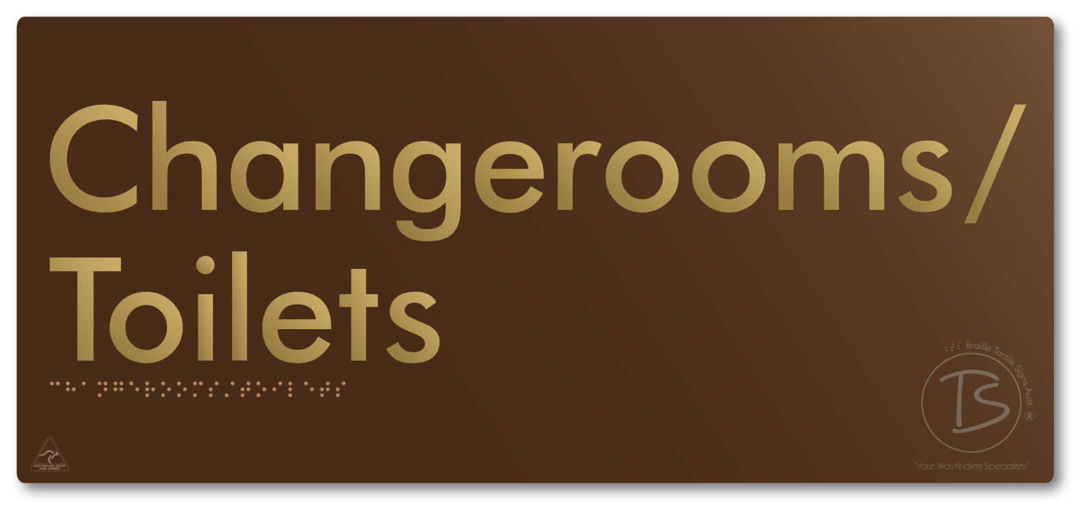 Changerooms/Toilets - Braille Tactile Signs Aust.