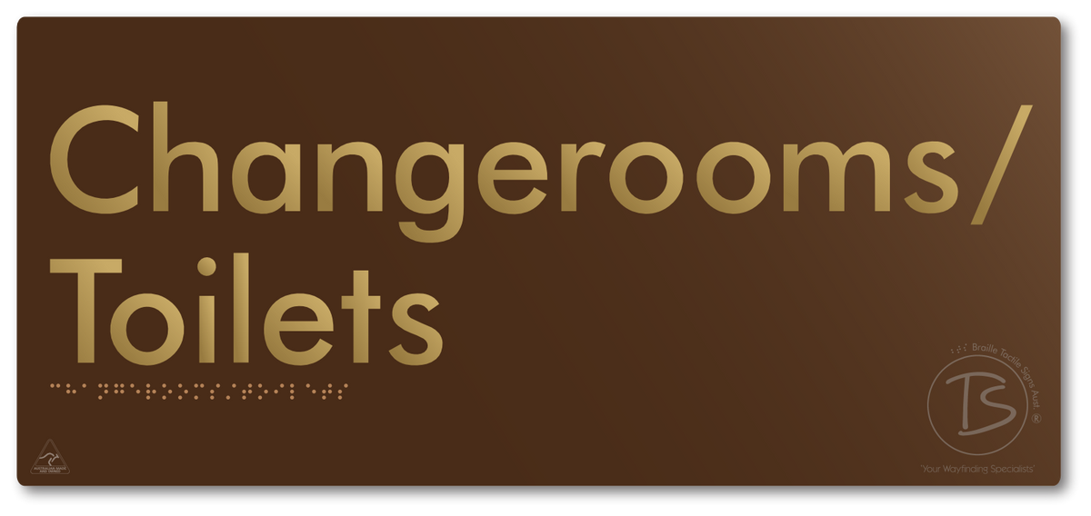 Changerooms/Toilets - Braille Tactile Signs Aust.